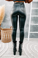 Show Some Appreciation Fleece Lined Faux Leather Leggings (Black) - NanaMacs