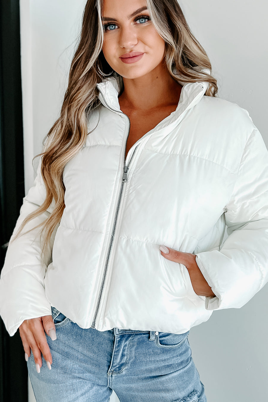 Dropping Temps Puffer Jacket (Whip Cream) - NanaMacs