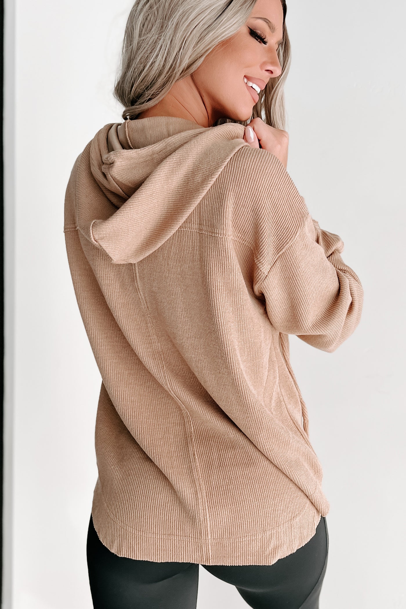 Holiday Steal- Concerned Citizen Hooded Top (Camel) - NanaMacs