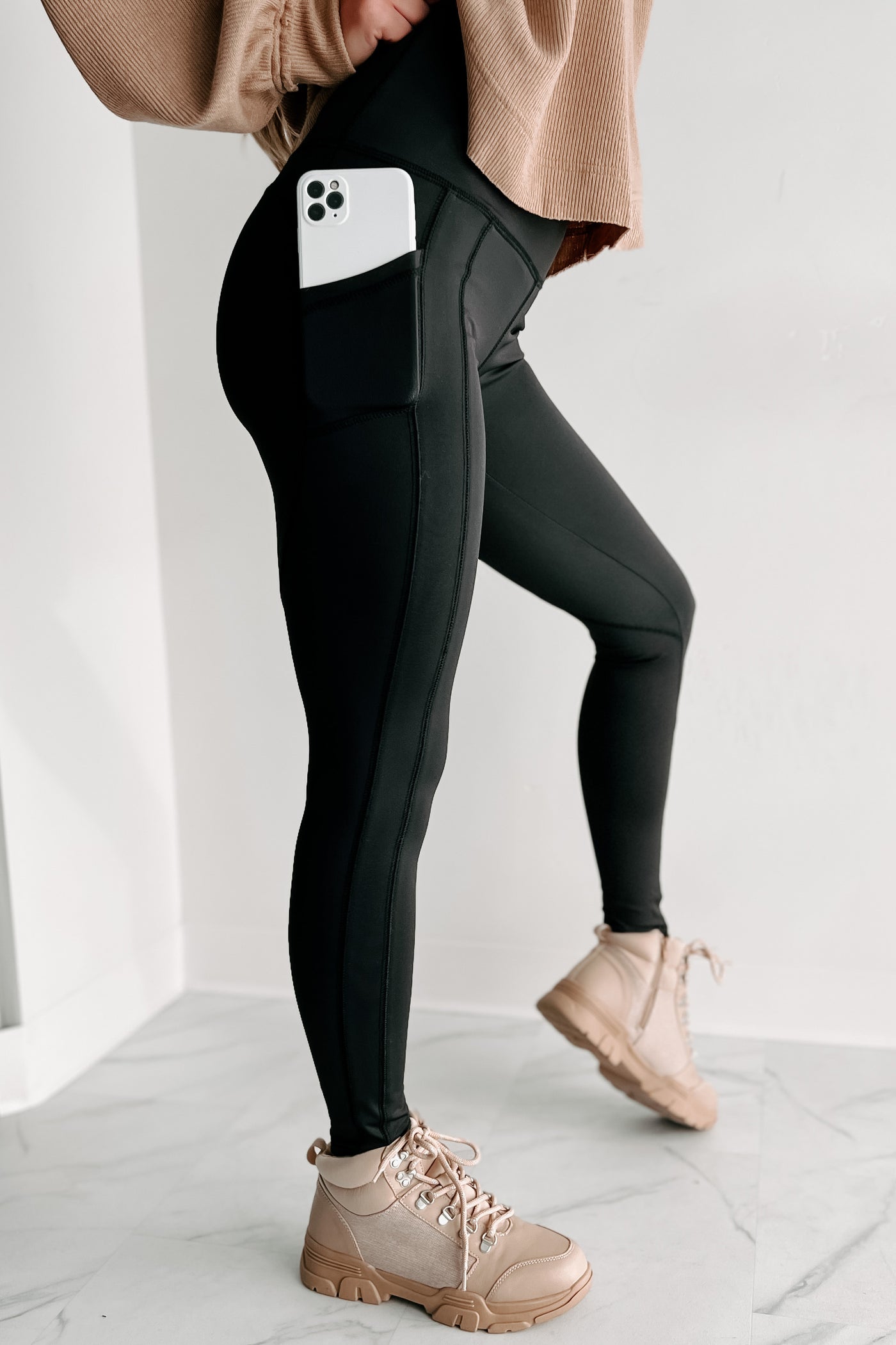 Holiday Steal- Working On Me High Waisted Side Pocket Leggings