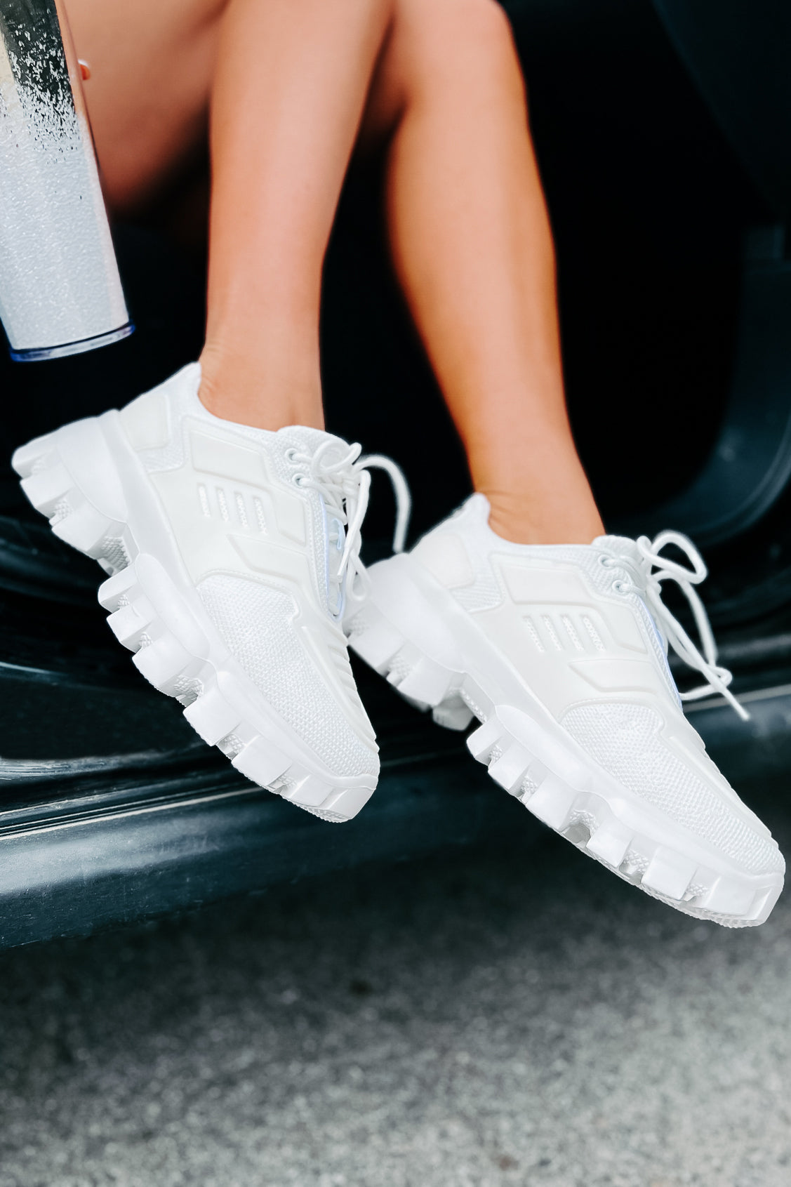Chasing The Weekend Chunky Sneakers (White) - NanaMacs