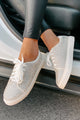 Dazzling Days Rhinestone Sneakers (White) - NanaMacs
