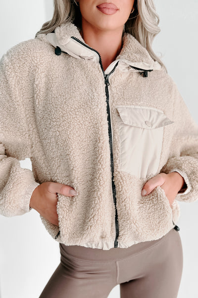 Holiday Steal- Winter Frenzy Teddy Sherpa Jacket (Natural) - NanaMacs