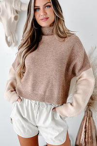 Know Your Boundaries Colorblock Sweater (Tan Multi) - NanaMacs