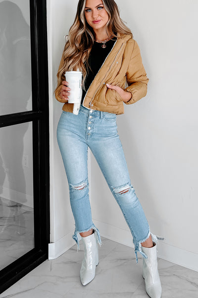 Bundle Up Baby Hooded Puffer Jacket (Light Camel) - NanaMacs