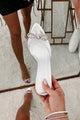 Party Moves Billini Open Toe Metallic Heels (Clear Silver) - NanaMacs