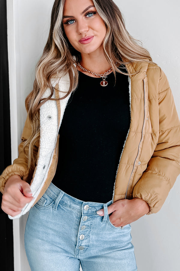 Bundle Up Baby Hooded Puffer Jacket (Light Camel) - NanaMacs