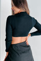 Loved & Adored Long Sleeve Crop Top (Black) - NanaMacs