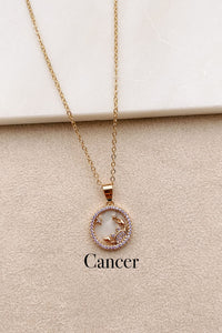 What’s Your Sign Zodiac Charm Necklace (Gold/Multi) - NanaMacs