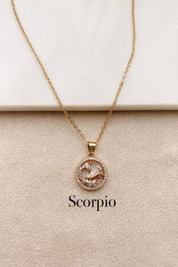 What’s Your Sign Zodiac Charm Necklace (Gold/Multi) - NanaMacs