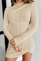 Effortlessly Styled Sweater Dress (Natural) - NanaMacs