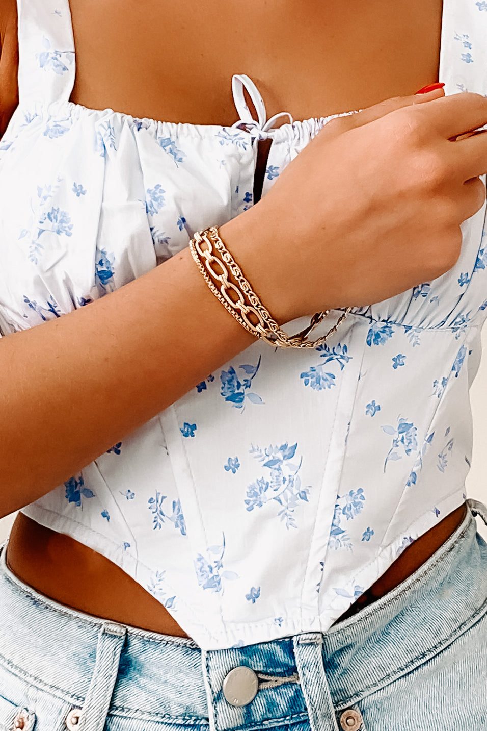 Callista Layered Bracelet (Gold) - NanaMacs