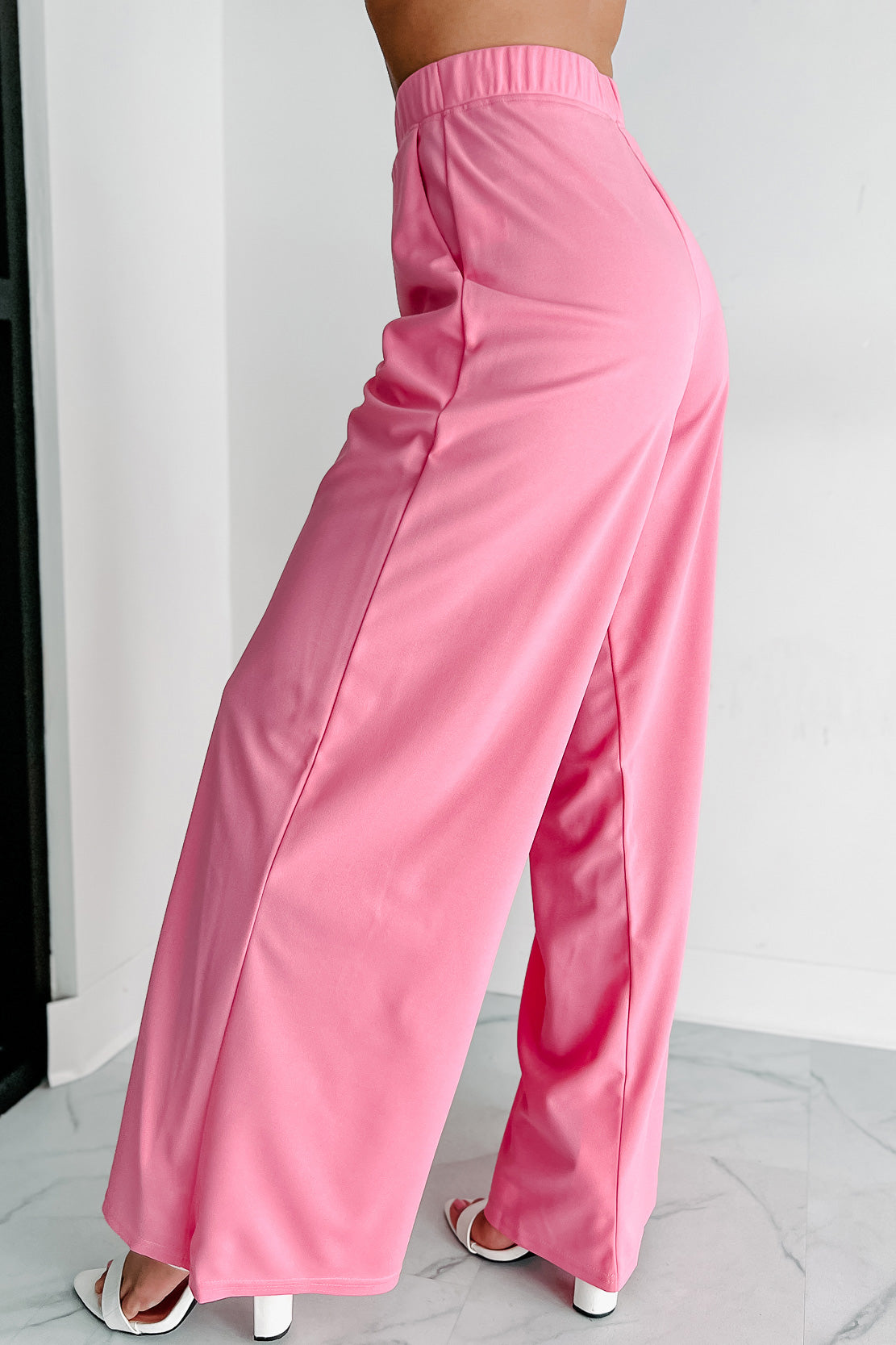 Having a moment with these pink satin pants 💕they'll take you