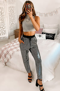 Pick Of The Patch Mock Neck Sleeveless Crop Top (Heather Grey) - NanaMacs