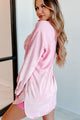 Feeling Light Hearted Bleach Dye Shacket Dress (Pink) - NanaMacs