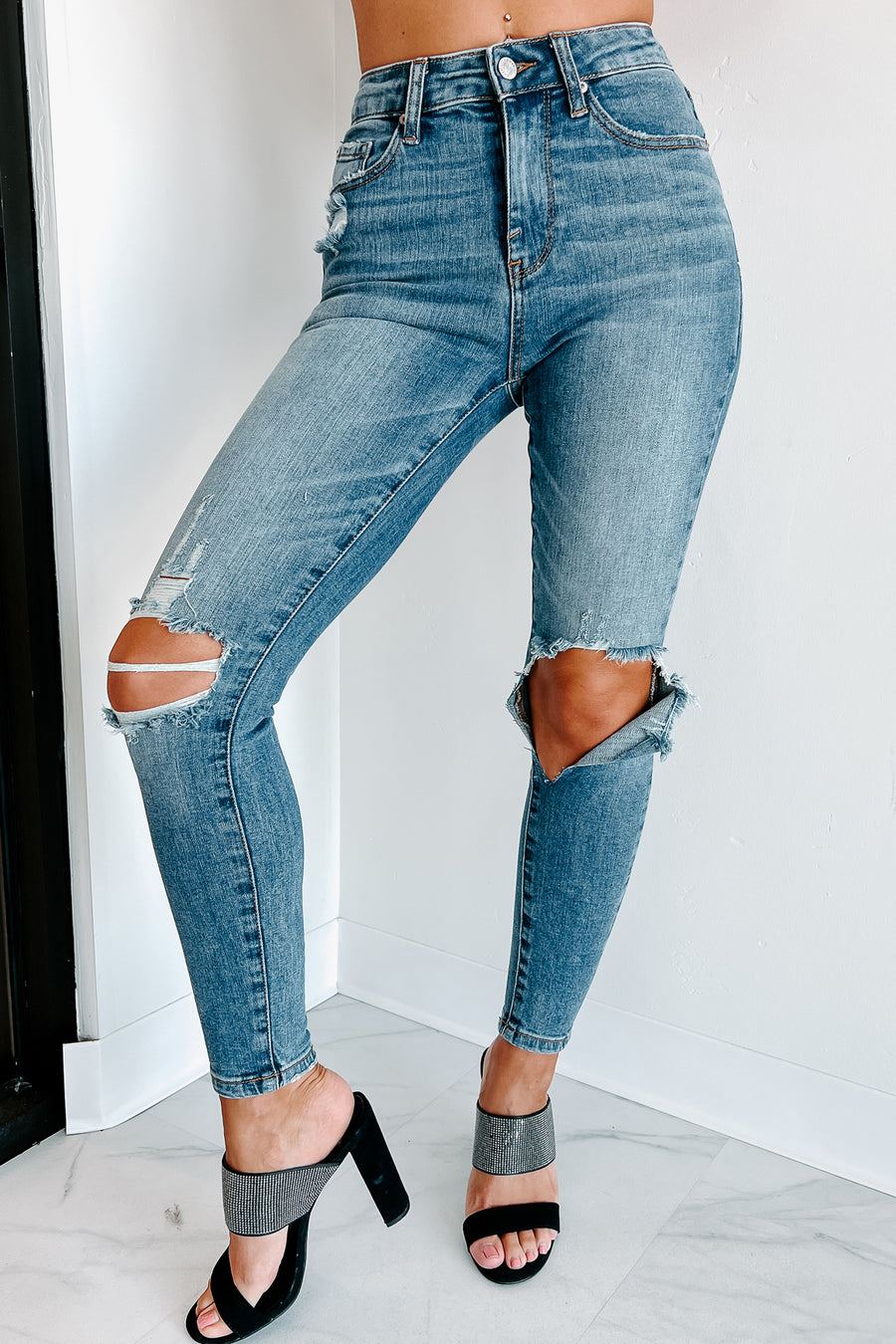 Time To Waste Mid Rise Straight Leg Special A Jeans (Medium Light) ·  NanaMacs