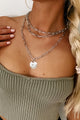 Drop Dead Gorgeous Layered Necklace (Silver) - NanaMacs