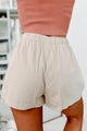 Conveniently Cute Drawstring Waist Shorts (Taupe) - NanaMacs