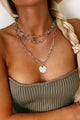 Drop Dead Gorgeous Layered Necklace (Silver) - NanaMacs