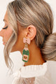 Simply Sippin' Beaded Earrings (Green/Pink) - NanaMacs