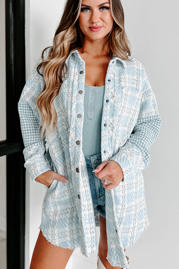 Something About You Plaid Shacket (Blue) - NanaMacs