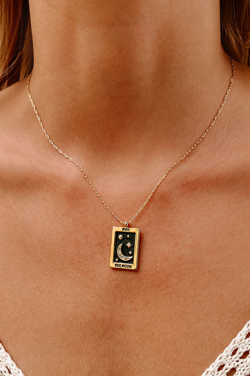 Moonlight Memories Pendant Necklace (Gold) - NanaMacs