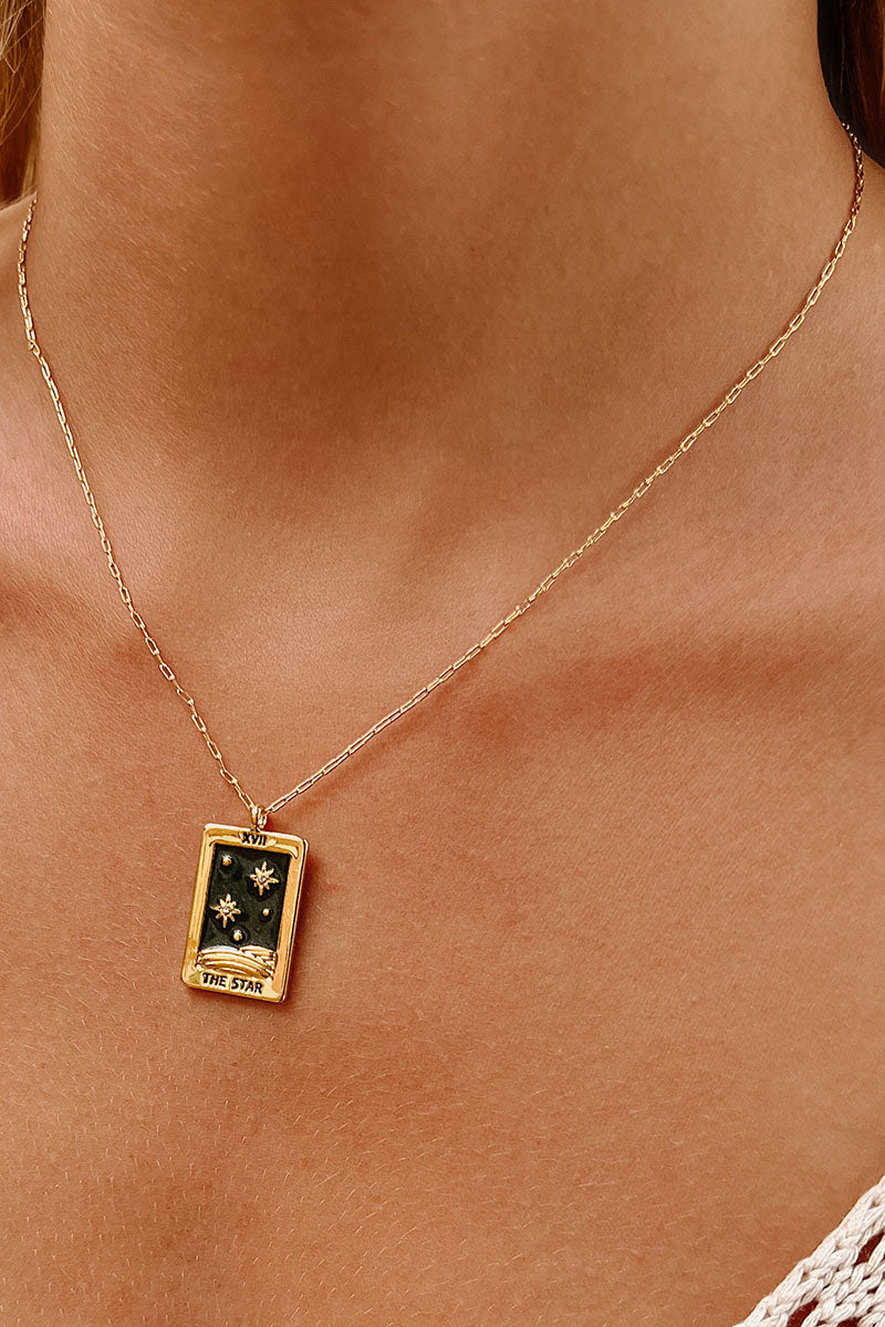 Faith, Hope, & Fortune Pendant Necklace (Gold) - NanaMacs