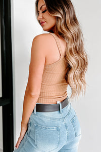 Living Truth Ribbed Tank Top (Caramel) - NanaMacs