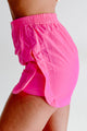Daily Walks High Waist Nylon Shorts (Hot Pink) - NanaMacs