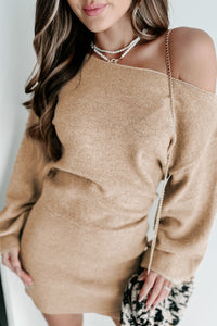 No Bad Angles Sweater Dress (Tan) - NanaMacs