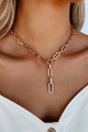 Perfect Intuition Lariat Chain Necklace (Gold) - NanaMacs