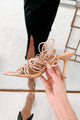Sahira Braided Ankle Tie Billini Heel (Tan) - NanaMacs