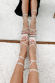 Ozara Braided Strap Ankle Tie Billini Heels (Birch) - NanaMacs