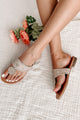 Leelynn Whip Stitched Faux Leather Sandals (Nude Combo) - NanaMacs