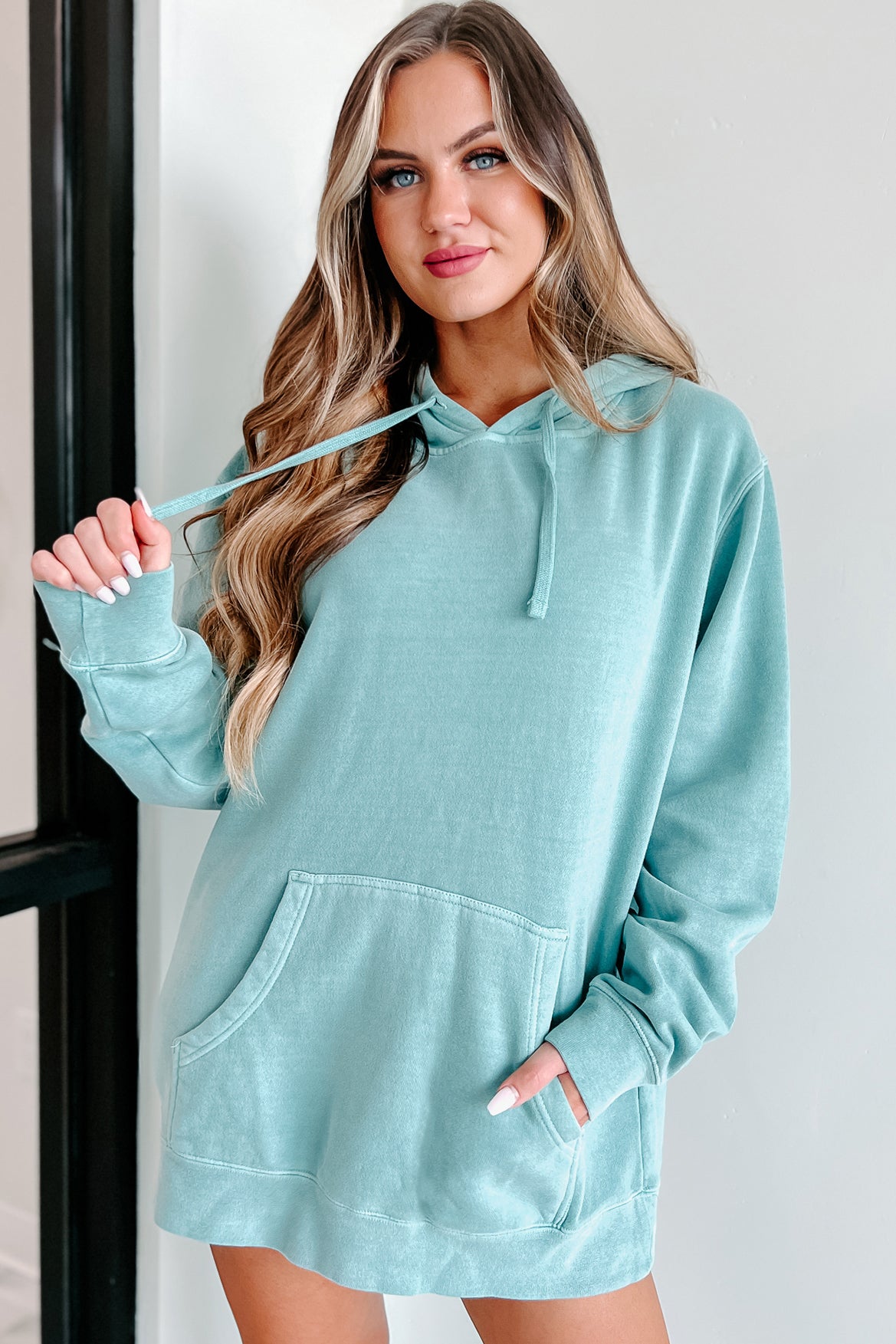 Vintage Wash Hoodie (Mint) - NanaMacs