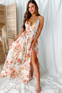 Garden Gala Floral Maxi Dress (Natural Multi) - NanaMacs