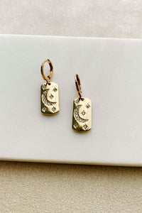 A Midnight Welcome Dangle Earrings (Gold) - NanaMacs