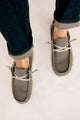 Walk It Out Men's Very G Slip-On Canvas Shoes (Grey) - NanaMacs