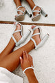Future Star Rhinestone Heels (Silver Shimmer) - NanaMacs