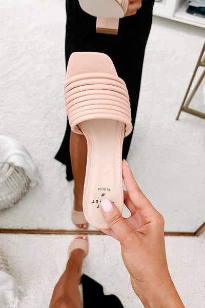 Delivering Perfection Strappy Heeled Sandals (Blush) - NanaMacs