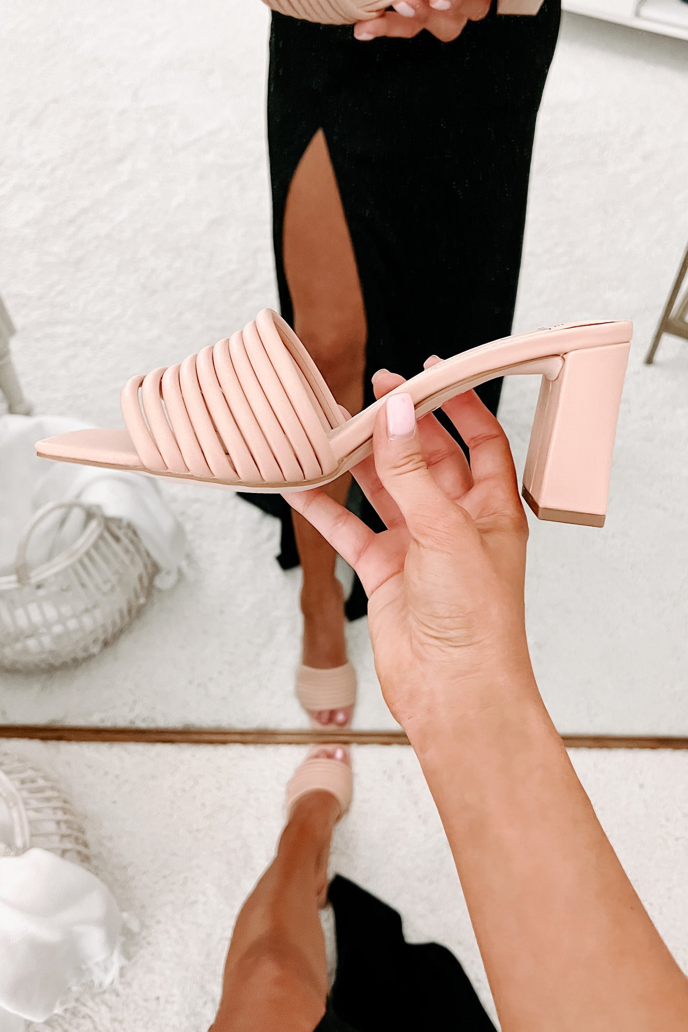 Delivering Perfection Strappy Heeled Sandals (Blush) - NanaMacs