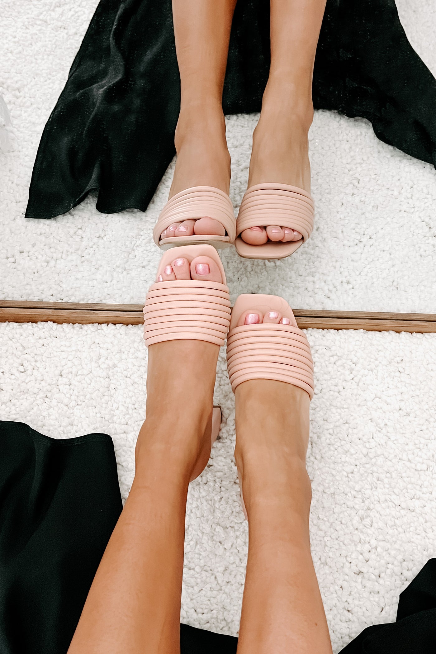 Delivering Perfection Strappy Heeled Sandals (Blush) - NanaMacs