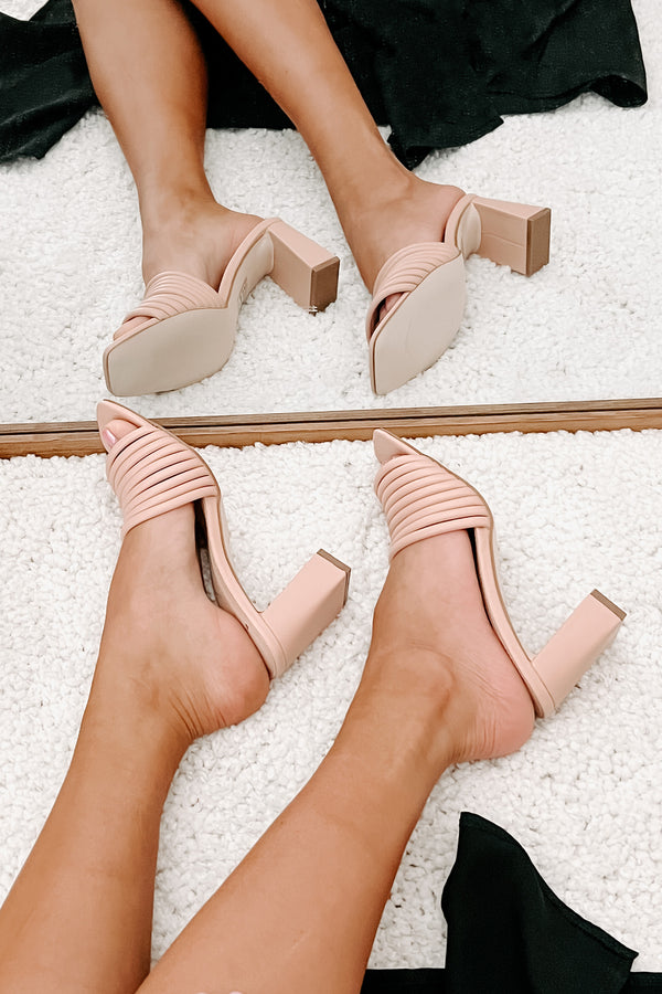 Delivering Perfection Strappy Heeled Sandals (Blush) - NanaMacs