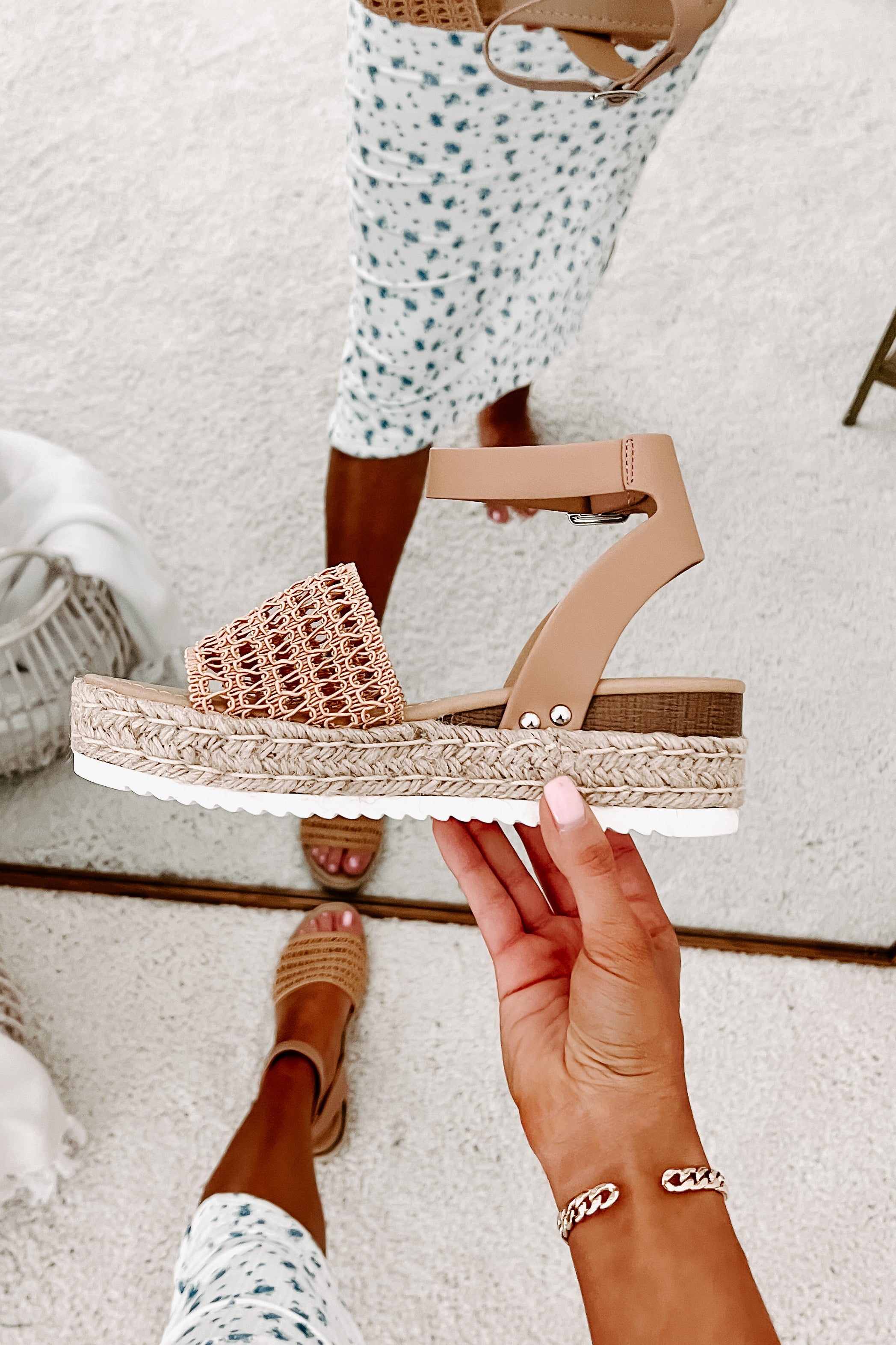 Woven 2025 platform sandals