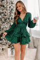 Destined For Fame Flared Sequin Dress (Hunter Green) - NanaMacs