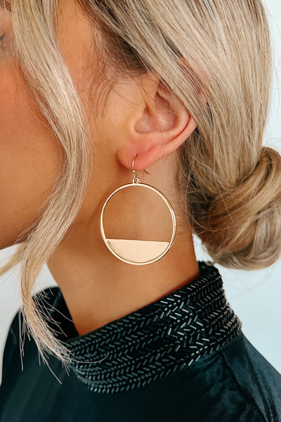 Come And Get It Hoop Earrings (Gold) - NanaMacs