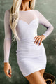 Mesh With The Best Ruched Mesh Bodycon (Lavender) - NanaMacs