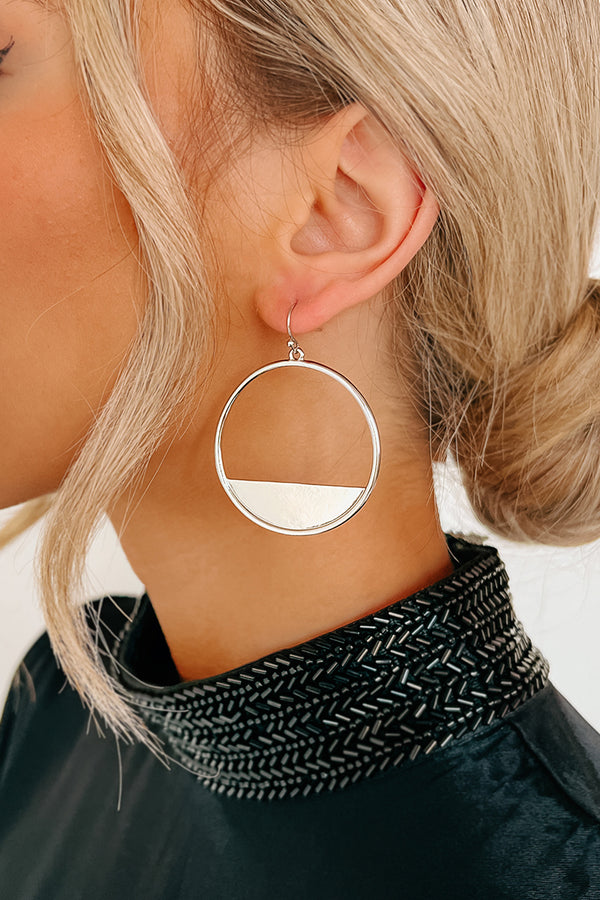 On The Horizon Hoop Earrings (Silver) - NanaMacs