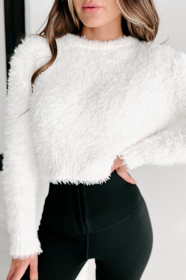 Tender Feelings Fuzzy Sweater (Ivory) - NanaMacs