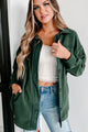 Cozy Campfire Nights Oversized Fleece Shacket (Army Green) - NanaMacs